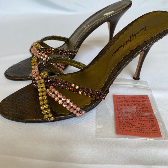 Beverly Feldman Shoes - Beverly Feldman Rhinestone Slide SZ 10